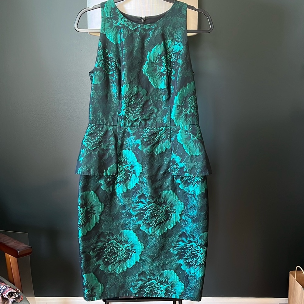 Carmen Marc Valvo Peplum Dress